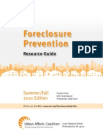 Foreclosure Prevention Resource Guide Summer - Fall 2010