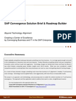 SAP Convergence Solution Brief & Roadmap Builder: Beyond Technology Alignment