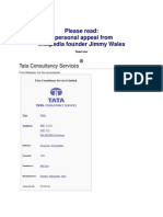 History of Tcs Company