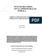 Gestão de Recursos Humanos Na Administração Pública