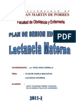 Plan de Charla de Lactancia Materna