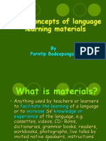 Basic Concepts of Language Learning Materials: by Porntip Bodeepongse