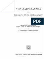 Vishnu Sahasranama With The Bhashya of Shri Shankaracharya - Translated by R A Shastri PDF