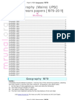 Geography (Mains) Previous 33 Years Question Papers (1979-2011) by (WWW - Mrunal.org) For UPSC IAS IPS Exam