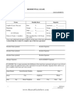 Lease Forms Residential Lease Agreement