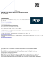 Industrial Lubrication and Tribology: Emerald Article: Sprayed Surface COATINGS: PART TWO