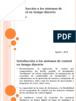 Introduccion A Los Sistemas de Control en Tiempo Discreto