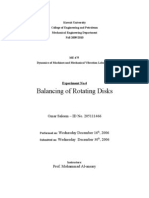 Balancing of Rotating Disks