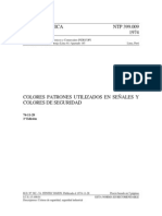 NTP 399.009 Colores Patrones Utilizados en Señales y Colores de Seguridad