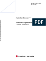 As ISO 7198-2003 Cardiovascular Implants - Tubular Vascular Prostheses