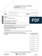 University of Cambridge International Examinations General Certificate of Education Advanced Subsidiary Level and Advanced Level