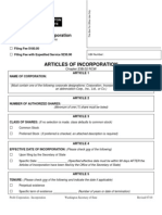 Washington Application To Form A Profit Corporation