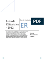 Lista Editoriales Escribe Romantica