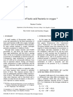 Responses of Lactic Acid Bacteria To Oxygen