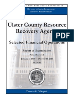 Ulster County Resource Recovery Agency: Selected Financial Operations