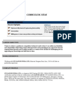 Curriculum Vitae: Resume Highlights