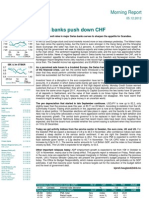 Swiss Banks Push Down CHF: Morning Report