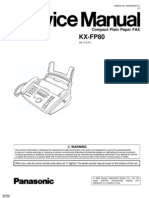 Service Manual Facsimile Panasonic Kx-fp80