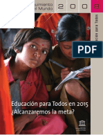 Unesco Educacion para Todos en 2015