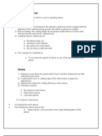 Faults in Grinding Wheel