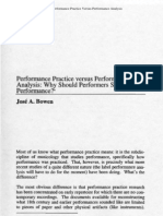 Bowen, J. Performance Practice Versus Performance Analysis