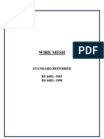 Wire Mesh Standard BS4482 and BS 4483