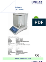 Analytical Balance: Model: UB 110 L UB 210