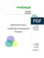 High Performance Leadership Program