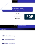 Coarse Index Theory: John Roe