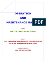 MTPCL - WTP O&m Manual