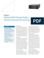 Netapp E5400 Storage System: Datasheet