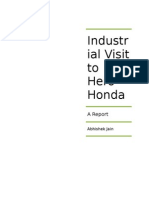 Industrial Visit To Hero Honda