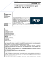 NBR 212 - Medidores Velocimetricos de Agua Fria Ate 15 m3 H