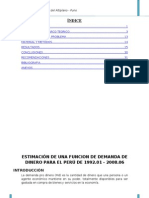 Demanda de Dinero para El Peru (Emf)