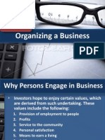 Organizing A Business