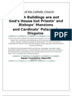 Error of The Catholic Church - Church Buildings Are Priests' and Bishops' Mansions and Cardinals' Palaces in The Guise As God's Houses