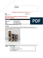 MSDS For 3M Auto Glass Urethane