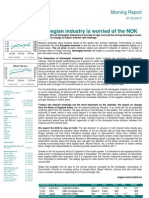 Norwegian Industry Is Worried of The NOK: Morning Report