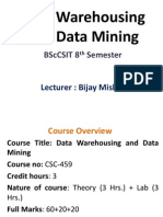 Unit 1 - Introduction To Data Mining and Data Warehousing