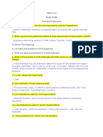 Study Guide For Fluid and Electrolyte Imbalances