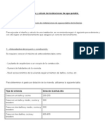 Diseño y Calculo de Instalaciones de Agua Potable