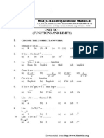 MCQs-Short Questions Math FSC Part2