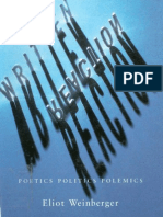 Eliot Weinberger Written Reaction Poetics Politics Polemics 1979-1995 1996