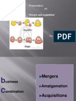 Presentation On: Merger and Acquisition'