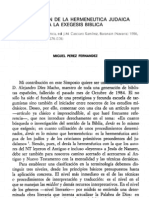 Pérez Fdez. M., Aportación de La Hermeneútica Judaica A La Exégesis Bíblica