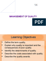 MBA IInd SEM POM Chapter 04 Quality Management