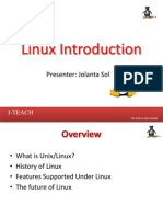 Linux Introduction: Presenter: Jolanta Soltis