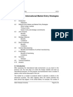 Unit 4 International Market Entry Strategies: Structure