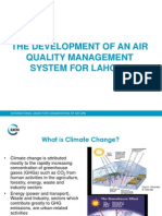 The Development of An Air Quality Management System For Lahore Pakistan