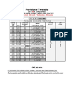 Provisional Timetable: WS Mercoledì - Mercredi - Wednesday - Miércoles